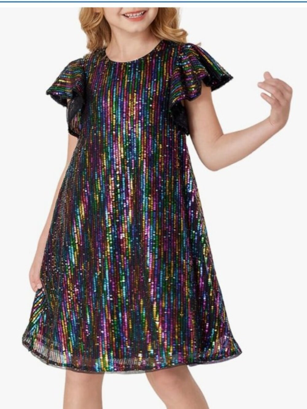 12y Grace Karin Rainbow Sequin Dress - LIKE NEW!